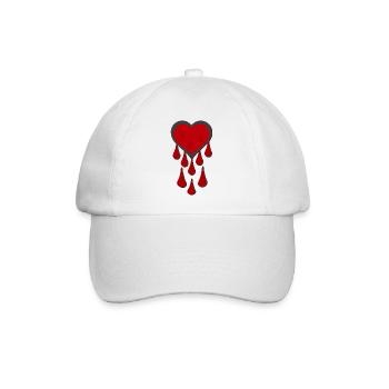 goth, herzen, dripping, blop, für mama - Baseballkappe - Weiß/Weiß - Vorne