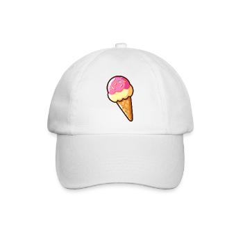 Crème glacée Vanille Fraise - Casquette classique - blanc/blanc - Devant
