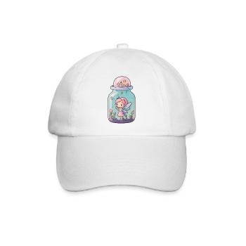 Fairy in a bottle 02 - Baseball Cap - white/white - Front