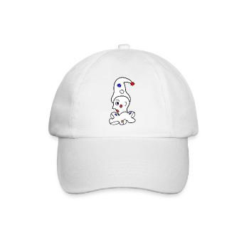 Harlekin 2 - Baseballkappe - Weiß/Weiß - Vorne