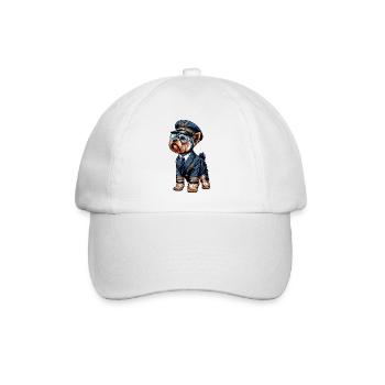 Yorkshire Terrier Pilot - Baseball Cap - white/white - Front