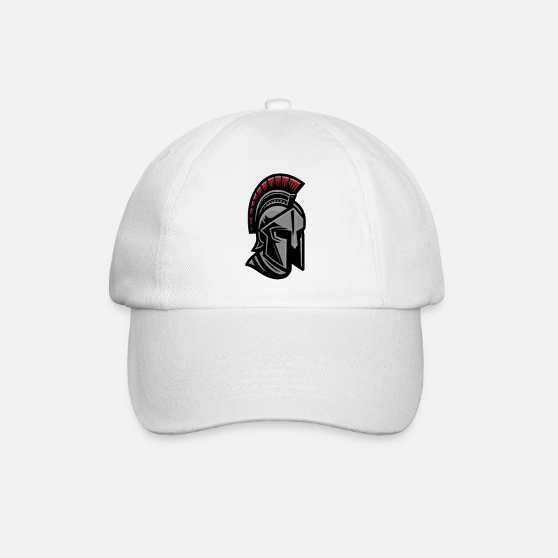 Leonidas Spartan Krieger Helm - Baseballkappe - Weiß/Weiß