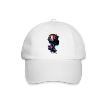 Silhouette / Forest / Portrait / Trees / Person - Baseball Cap - white/white - Front