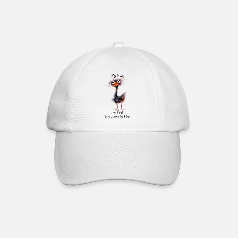 It's fine, I'm fine, Everything is Fine - Strauss - Baseball Cap - white/white