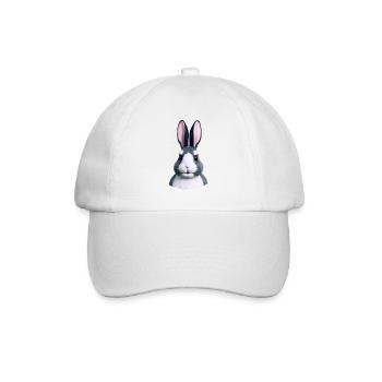 Rabbit - Not only at Easter - Baseball Cap - white/white - Front