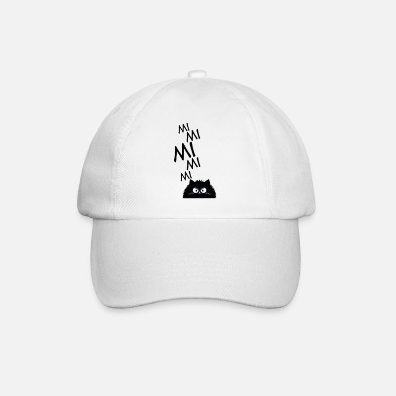 MiMiMi-Katze - Baseballkappe - Weiß/Weiß