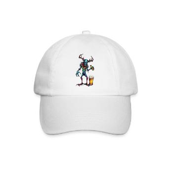 Wendigo / böser Geist / Besitzergreifend / Horror - Baseballkappe - Weiß/Weiß - Vorne