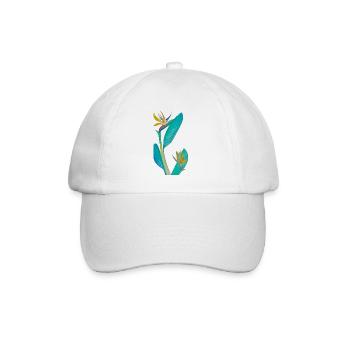 Paradiesvogel-Pflanze - Baseballkappe - Weiß/Weiß - Vorne