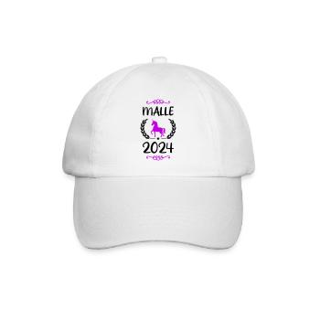 Malle 2024 Einhorn Mallorca - Baseballkappe - Weiß/Weiß - Vorne