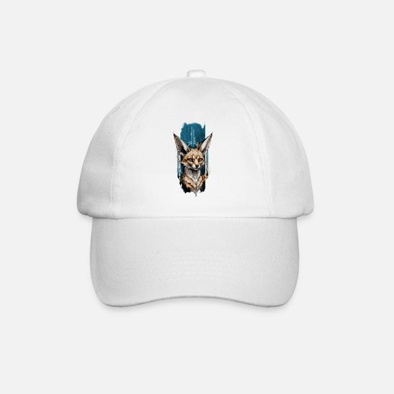 Wüsten-Sprite: Fennec Fox - Baseballkappe - Weiß/Weiß