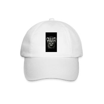 Baby Löwe - Junger König - Lion Young King - Baseballkappe - Weiß/Weiß - Vorne