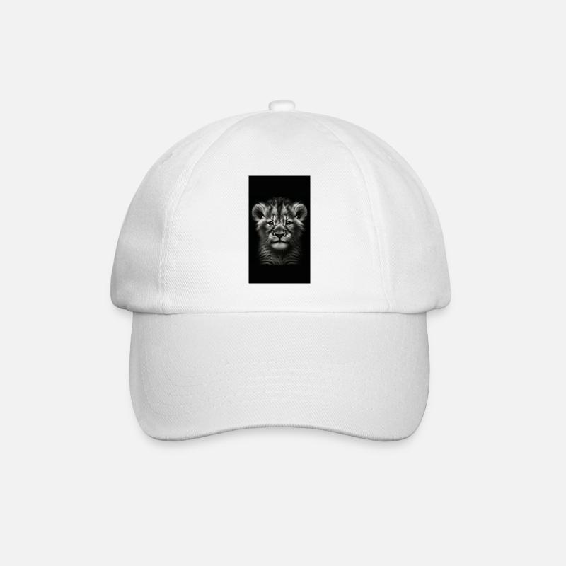 Baby Löwe - Junger König - Lion Young King - Baseball Cap - white/white