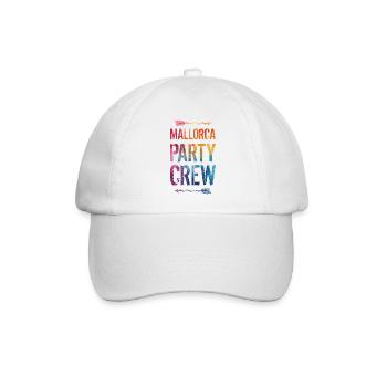 Mallorca Party Crew Spruch - Baseballkappe - Weiß/Weiß - Vorne
