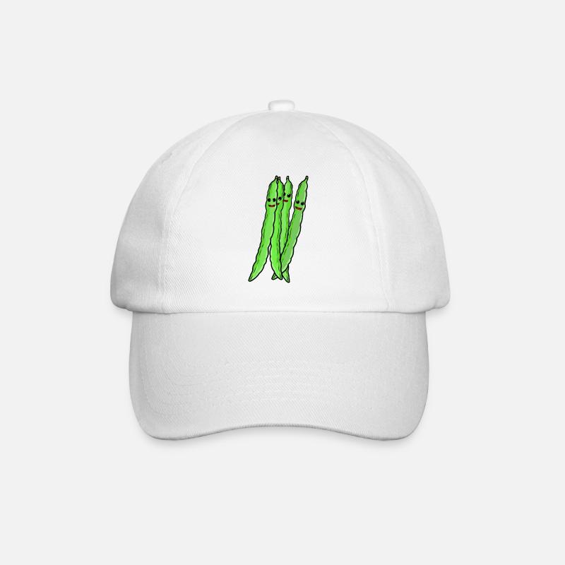 Bohnen Bohne Gemüse - Baseballkappe - Weiß/Weiß