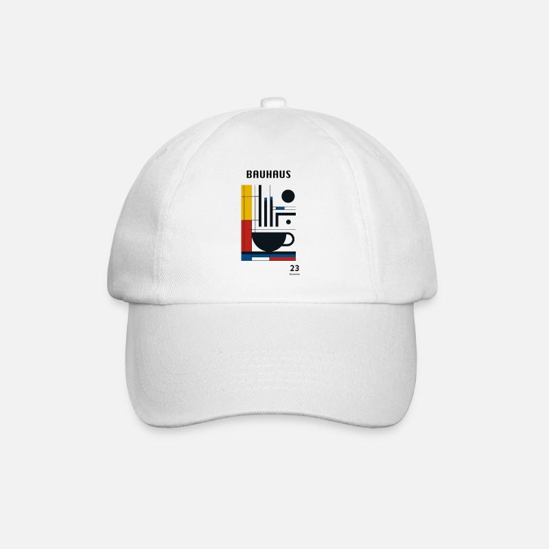 Bauhaus Coffee Mug Colors - Baseball Cap - white/white