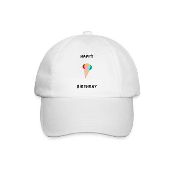 HAPPY BIRTHDAY. HAPPY BIRTHDAY. ANNIVERSARY. - Baseball Cap - white/white - Front