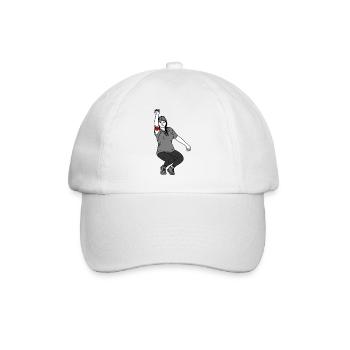 Joueur de pétanque droitier - Casquette classique - blanc/blanc - Devant