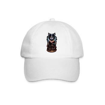 Angry cat - not on the right day - Baseball Cap - white/white - Front