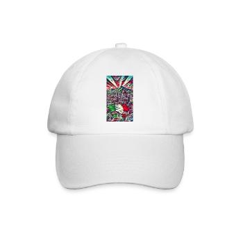 Sizilien Italien Kunst Design - Baseballkappe - Weiß/Weiß - Vorne