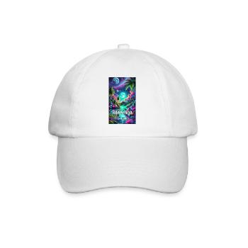 Parotonga Cook Islands vacation palm trees - Baseball Cap - white/white - Front