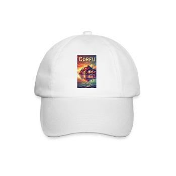 Corfu Greece sea travel design - Baseball Cap - white/white - Front