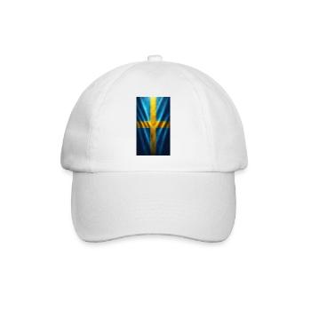 Die schwedische Flagge - Baseballkappe - Weiß/Weiß - Vorne