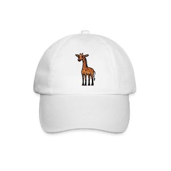 Giraffe Halloween Tier - Baseballkappe - Weiß/Weiß - Vorne