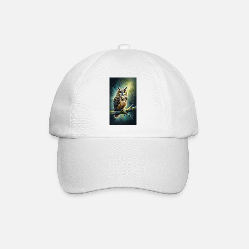 Hibou à l’aquarelle - Casquette classique - blanc/blanc