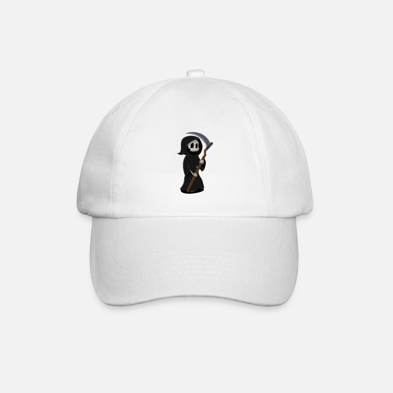 Skull - Baseballkappe - Weiß/Weiß