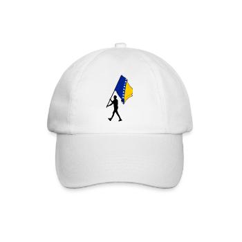 Drapeau Bosnie-Herzégovine homme marchant - Casquette classique - blanc/blanc - Devant