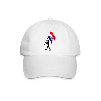 Flag Croatia man walking - Baseball Cap - white/white - Front