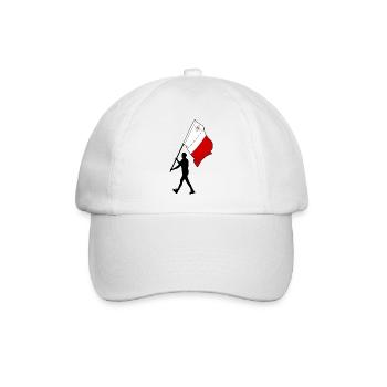 Drapeau Malte homme marchant - Casquette classique - blanc/blanc - Devant