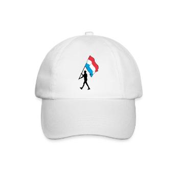 Drapeau Luxembourg homme marchant - Casquette classique - blanc/blanc - Devant