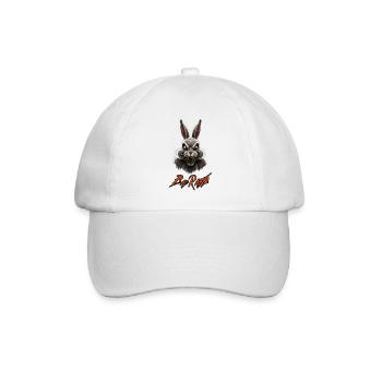 Bad Rabbit - cooles lustiges Hasen Fun Motiv - Baseballkappe - Weiß/Weiß - Vorne
