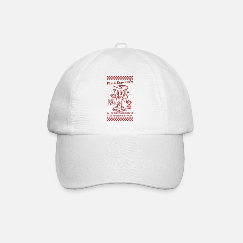 Pizza expresso mascotte rétro - Casquette classique - blanc/blanc