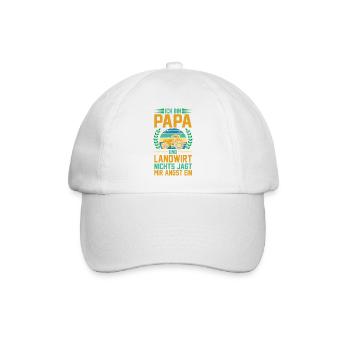 I'm a dad and a farmer Nothing scares me - Baseball Cap - white/white - Front