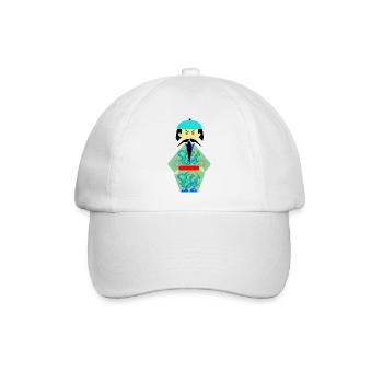 Ancestral Warrior with Green Dragon - Baseball Cap - white/white - Front