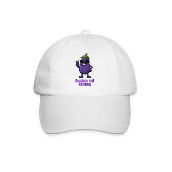 Vegetables with Attitude – Purple Eggplant - Baseball Cap - white/white - Front