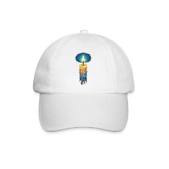 Faith Light Candle Retro Spirit Design - Casquette classique - blanc/blanc - Devant
