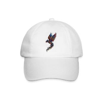 Neon Phoenix on Black - Baseball Cap - white/white - Front