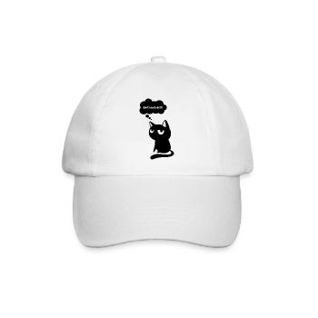 Chat drôle « Ne me touche pas » - Casquette classique - blanc/blanc - Devant
