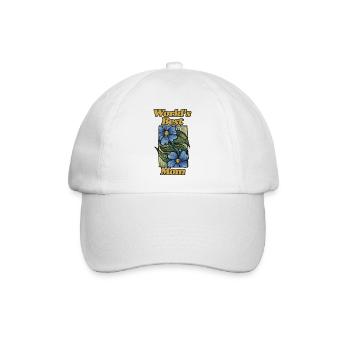World's Best Mom Floral Vintage - Baseball Cap - white/white - Front
