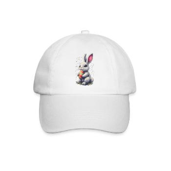 Papa Hase Ostern Osterhase Partnerlook Oster - Baseballkappe - Weiß/Weiß - Vorne