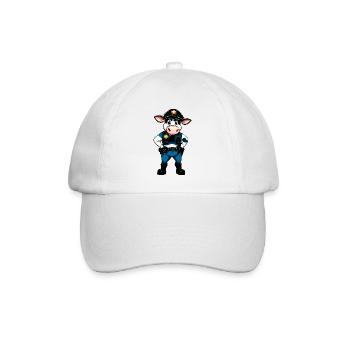 Vache policière - Casquette classique - blanc/blanc - Devant