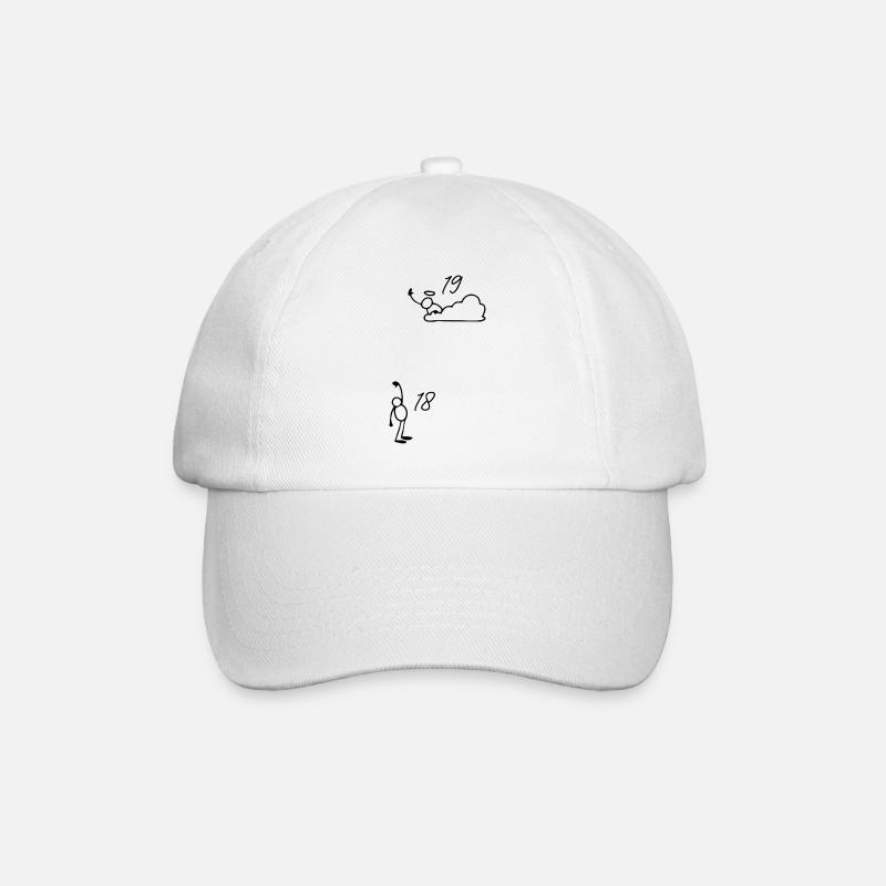19 Year Old 19th Anniversary Gift - 19 Years Old - Baseball Cap - white/white