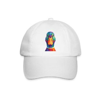 Colorful Geometric Duck Head Pop Art - Baseball Cap - white/white - Front