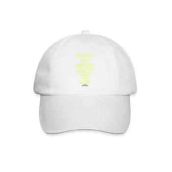 Neon Typo: Du hast das perfekte Gesicht - Baseballkappe - Weiß/Weiß - Vorne