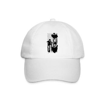 Fantôme d’Halloween Halloween Fantôme du drapeau américain - Casquette classique - blanc/blanc - Devant