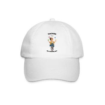 Gift ideas for teachers: Teachers on a normal day - Baseball Cap - white/white - Front