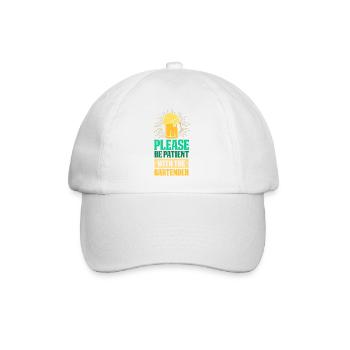 waiter bartender bartender bartender barchef - Baseball Cap - white/white - Front